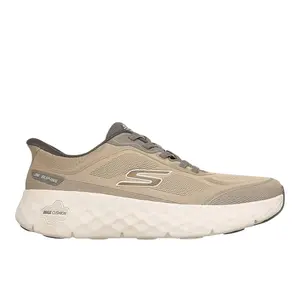 Skechers Mens Slip-Ins Go Walk Max Cushioning Flex Pave Walking Walking Sneakers Shoes - Beige