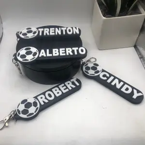 3d Printed Personalized Soccer Keychains / Keyrings / Bag Tags / Name Tag I Sports I Handmade. FAST SHIPPING!