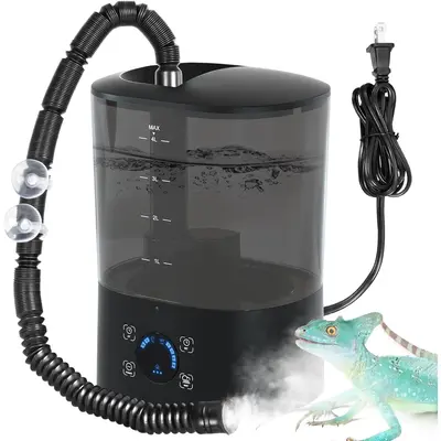 Leefasy Reptile Mister Humidifier - 4L Tank, Adjustable Knob, Extension Hose, For Terrariums