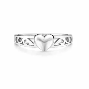 Sterling Silver Baby Ring with Heart Embellishment for Girls