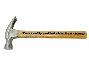 Personalized Wood Hammer Engraved Text of your choice, fathers day gift, dad grandpa gift birthday gift for him, custom engraved hammer gift