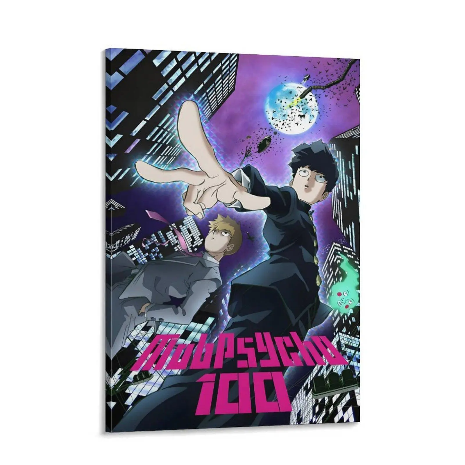 Mob Psycho 100 Series 1 Key Art Crunchyroll Merch Comic Art Poster, Otaku-Style Home Supplies, Multi-Size Living Room Decorations, Man Cave Decor, Ideal Gift for Anime Fans
