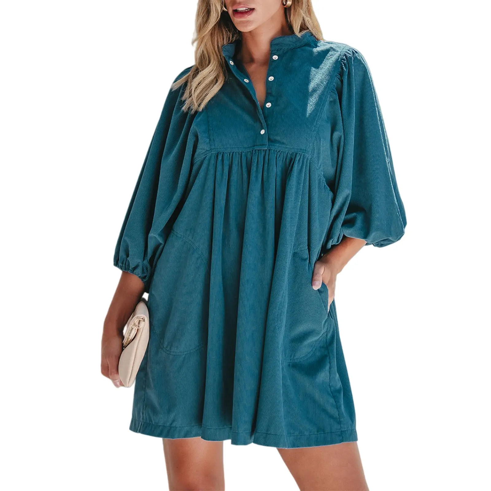 Asvivid Womens Fall Fashion Corduroy Snap Buttons Empire Waist Bracelet Sleeve Plain Dress with Puff Sleeves Casual Dresses Autumn Clothes - TikTok Shop Asvivid Womens Fall Fashion Corduroy Snap Buttons Empire Waist Bracelet Sleeve Plain Dress with Puff Sleeves Casual Dresses Autumn Clothes - TikTok Shop