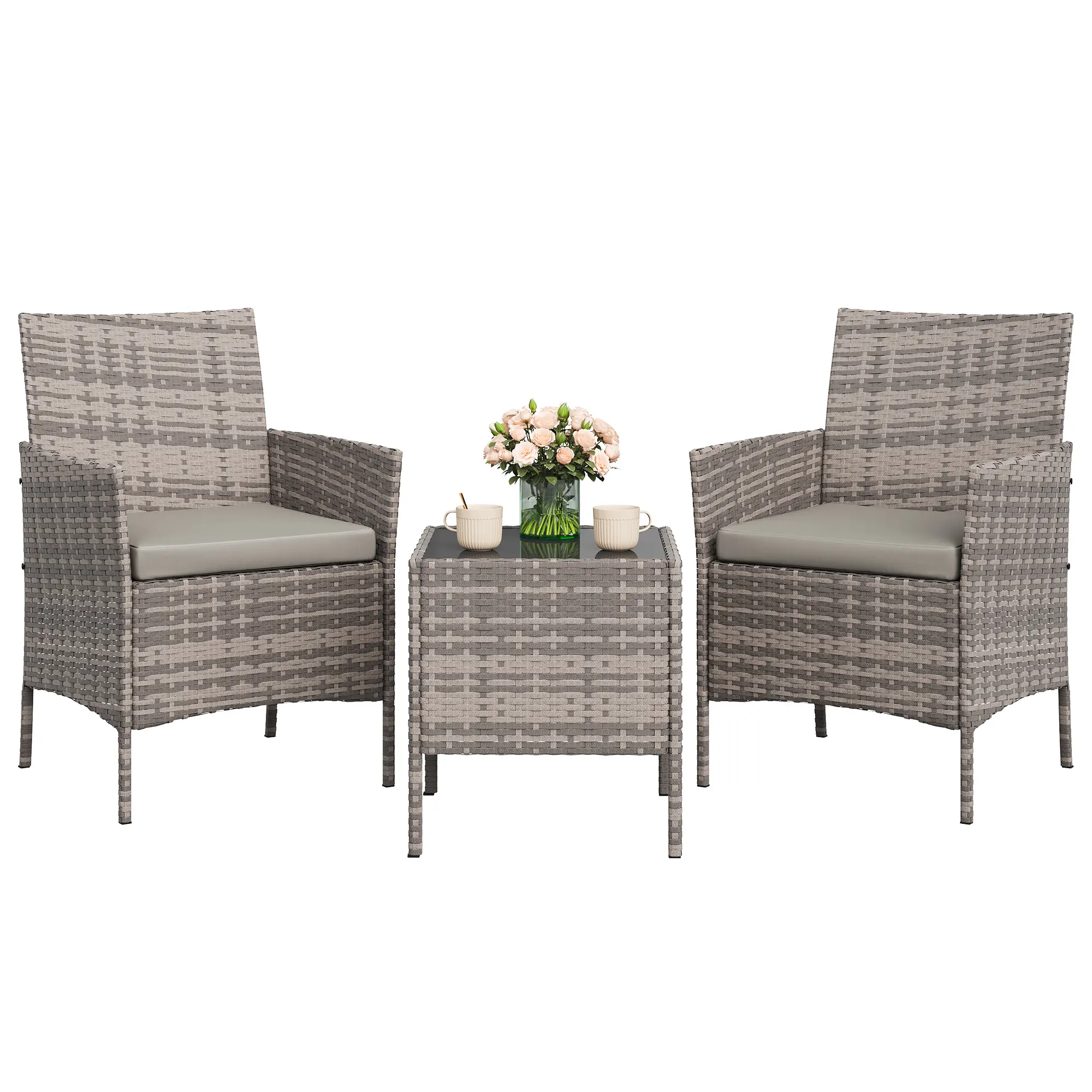 Gray gradient vine + light gray cushion