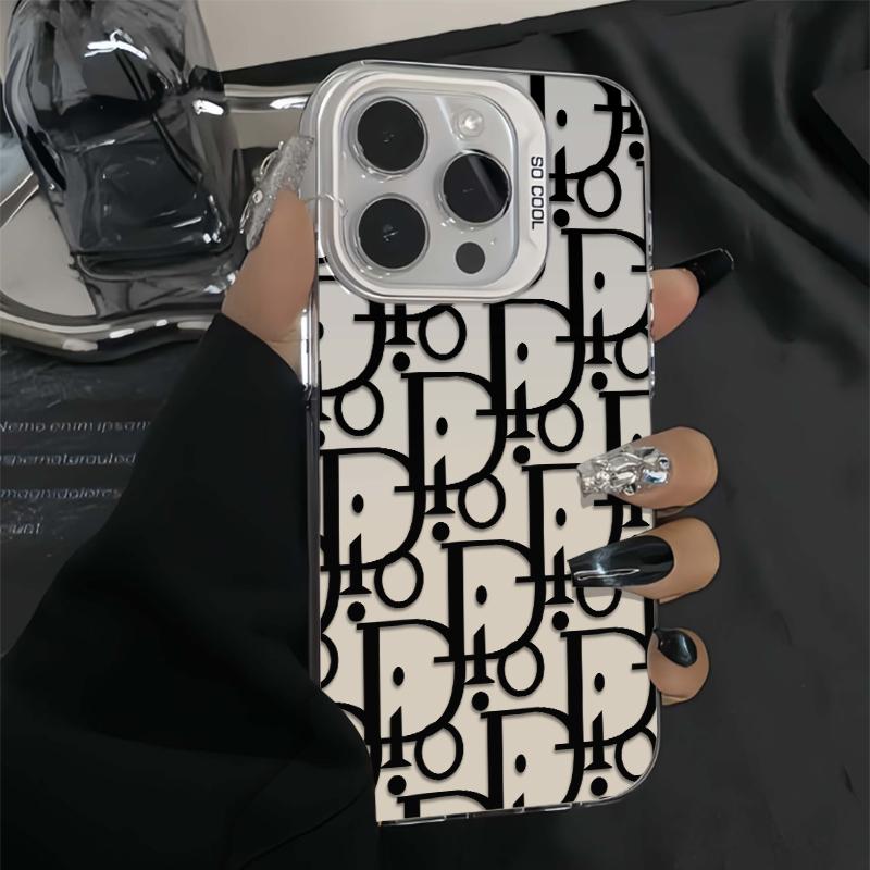 Sleek Modern Letter Pattern  Phone Case Durable Hard Acrylic Back Case With An Anti-Yellowing Coating, Made From High-Quality Designed For Reliable Drop Protection For Your Phone For iPhone 17.16.15.14.13.12.11.X.XS.XSMAX.XR.8.7
