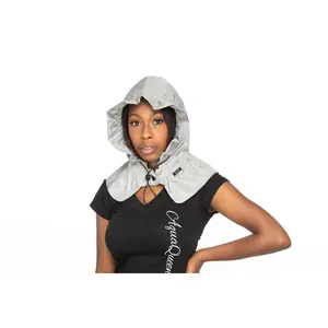 Light Grey Drizzle RainCap Waterproof Lightweight Raincap Shower Cap Hair Cap