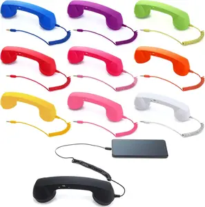 10 Colors 3.5mm Retro Phone Handset for Cell Phone to Landline Adapter  Old Telephone Handset Bulk Microphone Speaker Handheld Receiver for Mobile Old School Pad