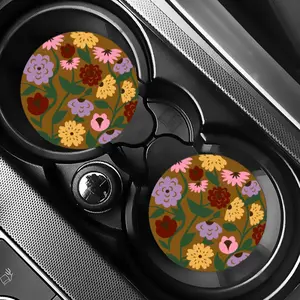 Eras Flower Car Coasters, Car Cup Holders, Cute Car Coasters, Made From Neoprene Material,