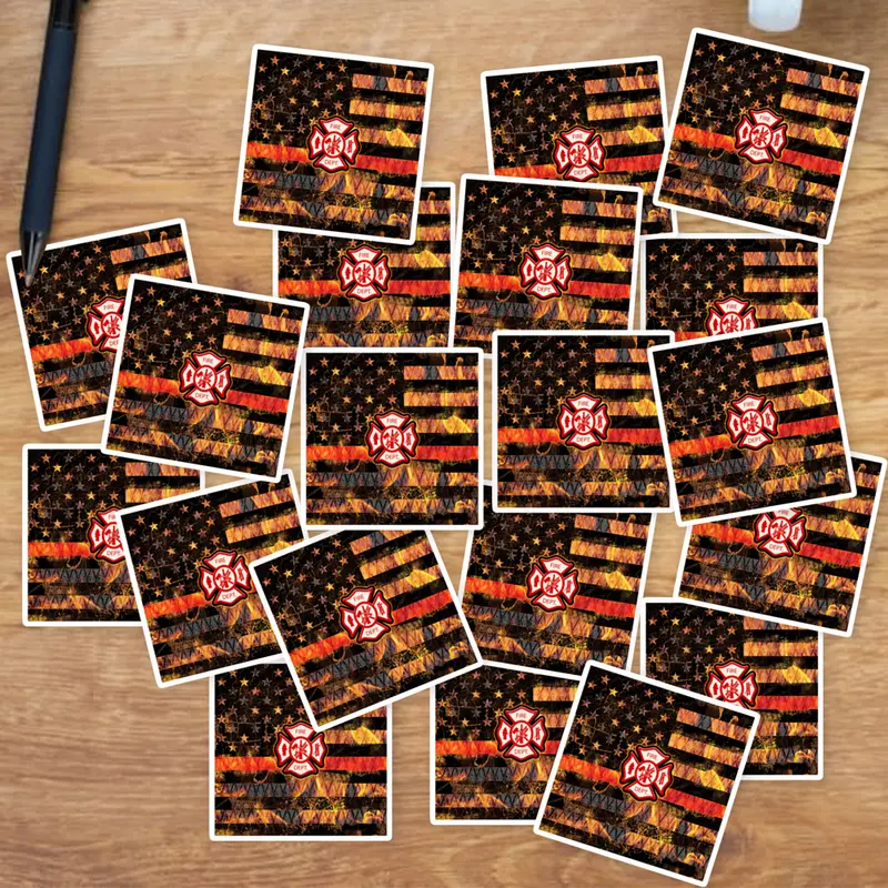 Stickers Pack 20 Pcs Flames Skateboard Luggage Fire Car Bottle Dept Bumper Aesthetic Maltese Water Bike Cross Colorful Laptop Vinyl Waterproof Guitar