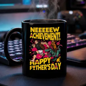 Dungeon Crawler Carl Fathers Day Ceramic Coffee Mug, Dad Achievement DCC Funny LitRPG Dad Ceramic Accent Coffee Mugs - Perfect Gift for Any Occasion