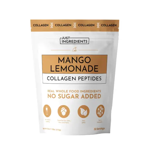 Just Ingredients Collagen Peptides - 30 Servings -  Supports Skin, Hair, Nails, Joints & Gut Health - Bovine Collagen, Grape Seed & Pine Bark Extract - No Sugar Added