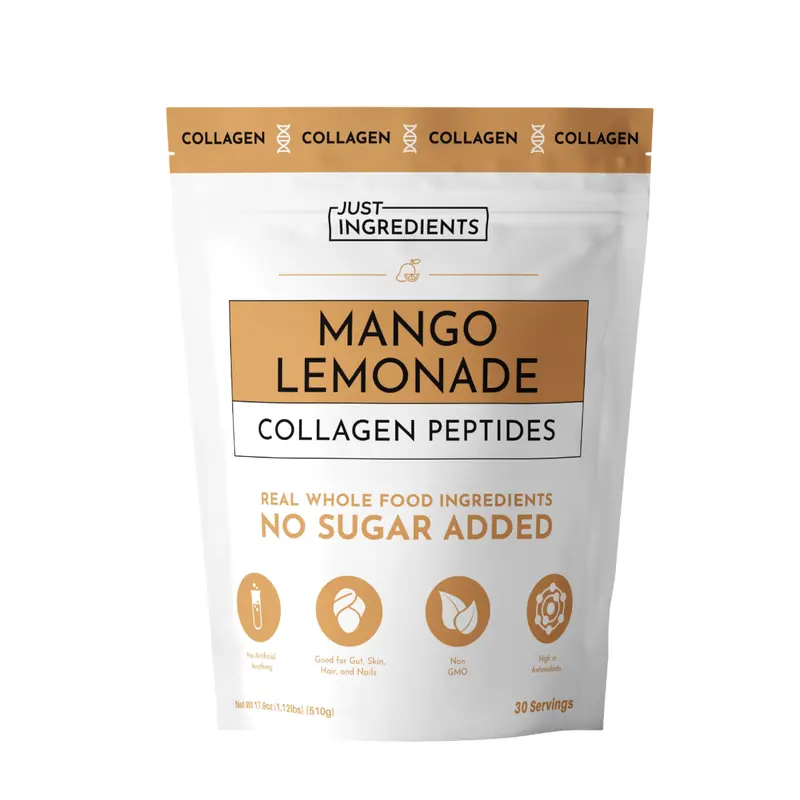 Just Ingredients Collagen Peptides - 30 Servings - Supports Skin, Hair, Nails, Joints & Gut Health - Bovine Collagen, Grape Seed & Pine Bark Extract - No Sugar Added