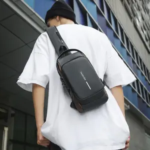 Men's Password Lock Chest Bag for Urban Explorers - Anti-Theft Security Bag with Customizable Code, Perfect for Commuting, Concerts, and Weekend Getaways, Water-Resistant and Compact Design