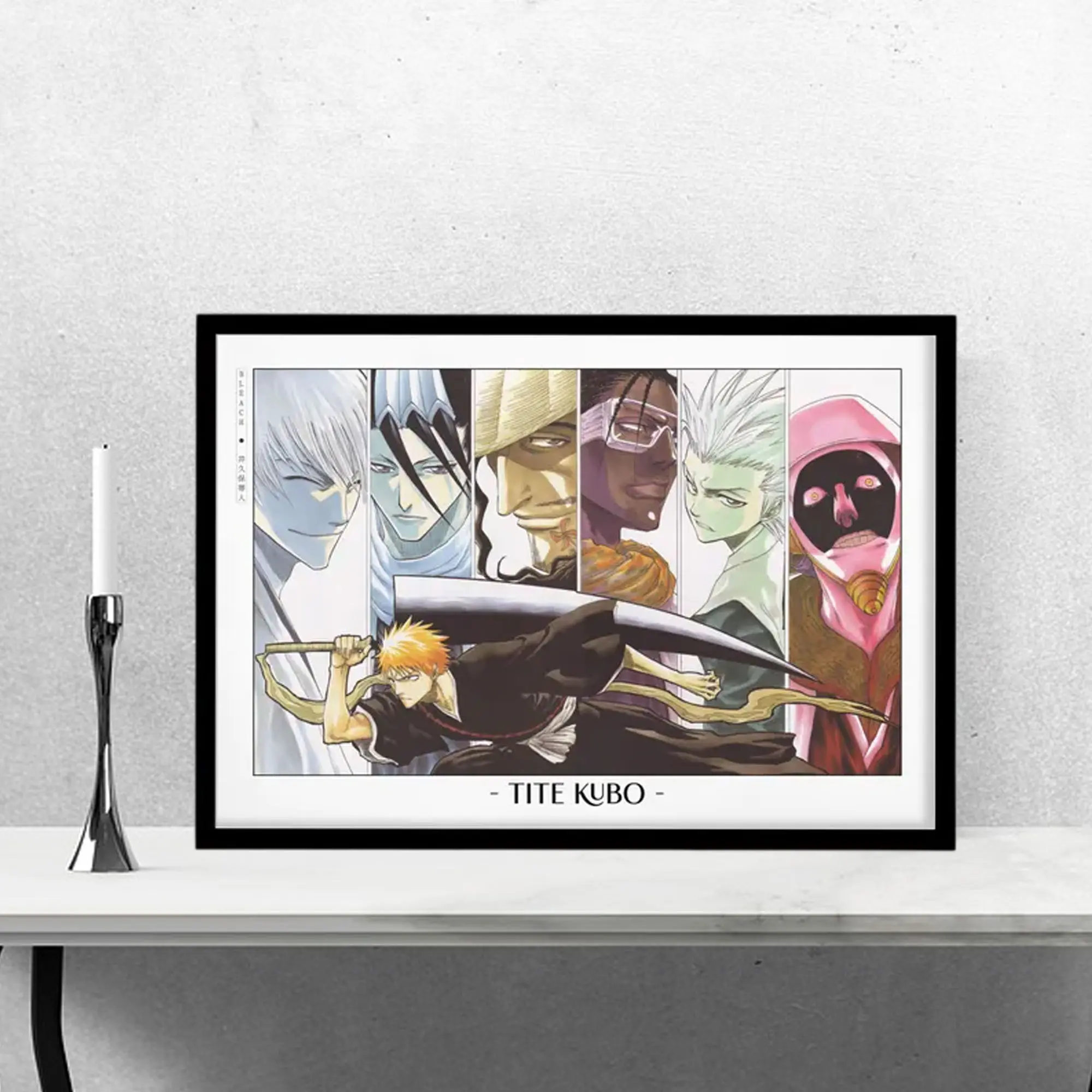 Bleach Captains Art Print, Ichigo Anime Poster, Tite Kubo Manga Wall Decor, Gift for Anime Fans