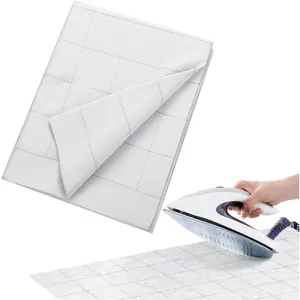 Fusible Interfacing with 2.5 x 2.5 Inches Grid Nonwoven Layout Iron on/Rayon Lightweight Interfacing for Supplies(Medium Weight,48 Inches X 4 yd)