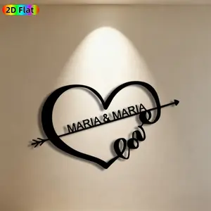 1pc Heart & Arrow Metal Wall Art, Romantic Heart Statue Mural, Ideal Gift for Valentine's Day, Wedding Anniversary, Love Decor Enthusiasts, Rust-Resistant Metal Wall Decor Wall Sculptures, Perfect for Bedroom Wall & Garden Fence, Sweet Home Wall Ornament