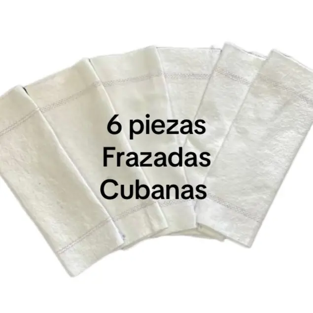 50x70 Cuban style mop Multi-Purpose White Cleaning Cloths Pack of 6 Frazadas estilo cubana paquete de 6 piezas