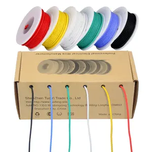 TUOFENG 20awg Wire Flexible Silicone Wire,20 Gauge Tinned Copper Wires Silicone Rubber Insulated (6 Different Colored 23ft / 7m Each)(OD: 1.75 mm) 600V Stranded Wire Hook up Wire Kit