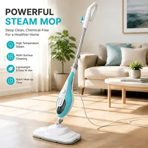 Steam Mop for Floor Cleaning,Lightweight FloorCleaner for Hardwood/Tile/Laminate Floors Carpet,With 2 Pads