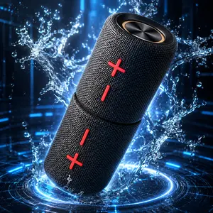 2-in-1 Splittable Magnetic Mount Multifunctional Portable Speaker - 20W Loud Bass Metal Speaker with Bluetooth 5.3 Connection, IPX5 Waterproof, Rechargeable, Transparent Body, Stereo Audio, for Home & Outdoor Use