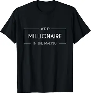XRP Millionaire Merch Cryptocurrency Crypto Merchandise T-Shirt Shortsleeve Crewneck Classic Cotton Top