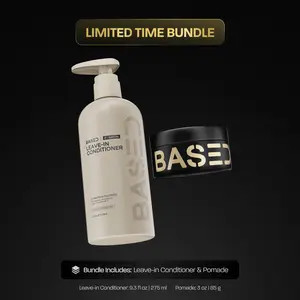 BASED Style & Hydration Duo | Leave-In Conditioner + Pomade | Lasting Hydration & Medium Hold | Non-Toxic, High Performance