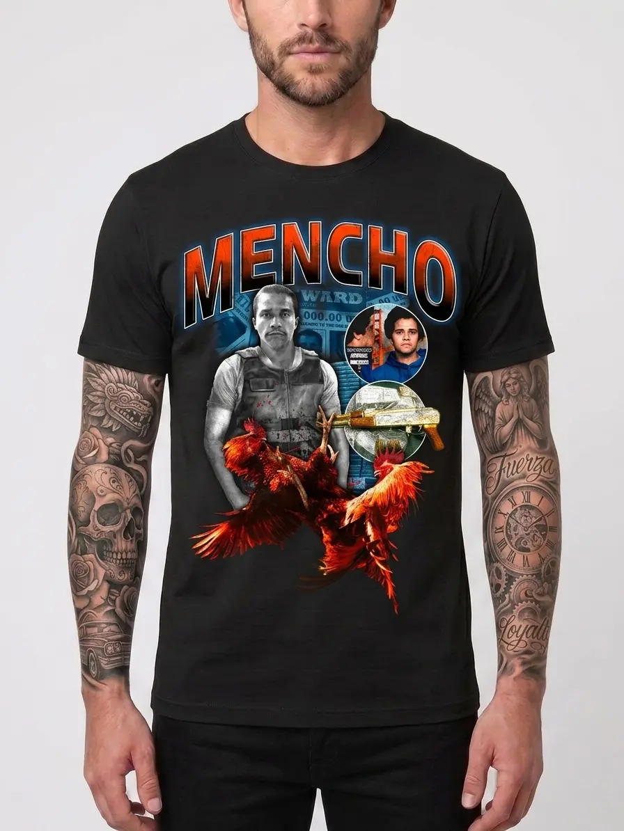 Retro Outlaw Theme Graphic T-Shirt for Men | 100% Cotton Athletic Fitted Cut with Digital Print - S