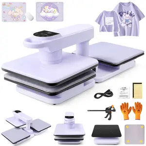 AKEYDIY 15"x15" Auto Dual Heat Press, 360° Swing Away Mechanism - Double Workstation T-Shirt Press Machine, Professional Sublimation Printing Press with Digital Control, Fast Even T-shirt Printing for Halloween
