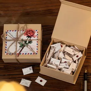 52 Mini Love Letter Set with Envelopes, Perfect for Mother's Day Gift, Festival Blessings, Engagement, Anniversary and Long-Distance Relationship