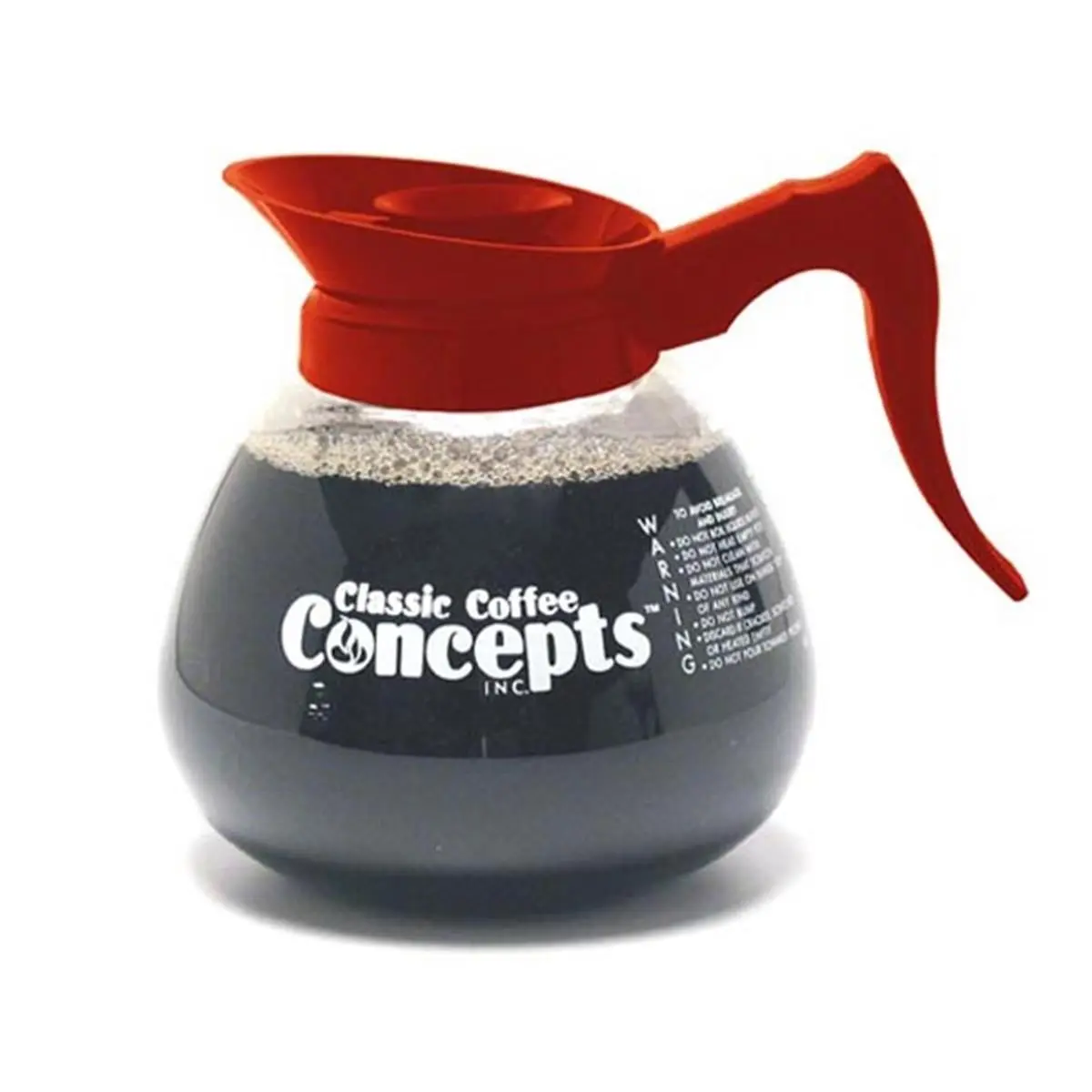 212 MAIN Classic Concepts 12-Cup Orange Glass Detachable Decanter - Food Service Cold Beverage Coffee & Tea Carafe, 12-Pack Kitchen Containers