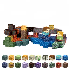 213 PCS Magnetic Blocks pixelated design- Magnetic Building,Portal Dinosaur Red Brick，Light Up Magnet Cubes, STEM Montessori Sensory Toys for Kids Boys Girls Ages 4-8 Christmas Birthday Gifts Multifunction