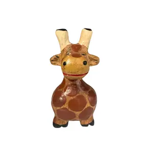 Handcrafted Small Wood Giraffe Figurine - Home Decor Statue, Nursery Accent, Thoughtful Gift for Home Supplies Enthusiasts