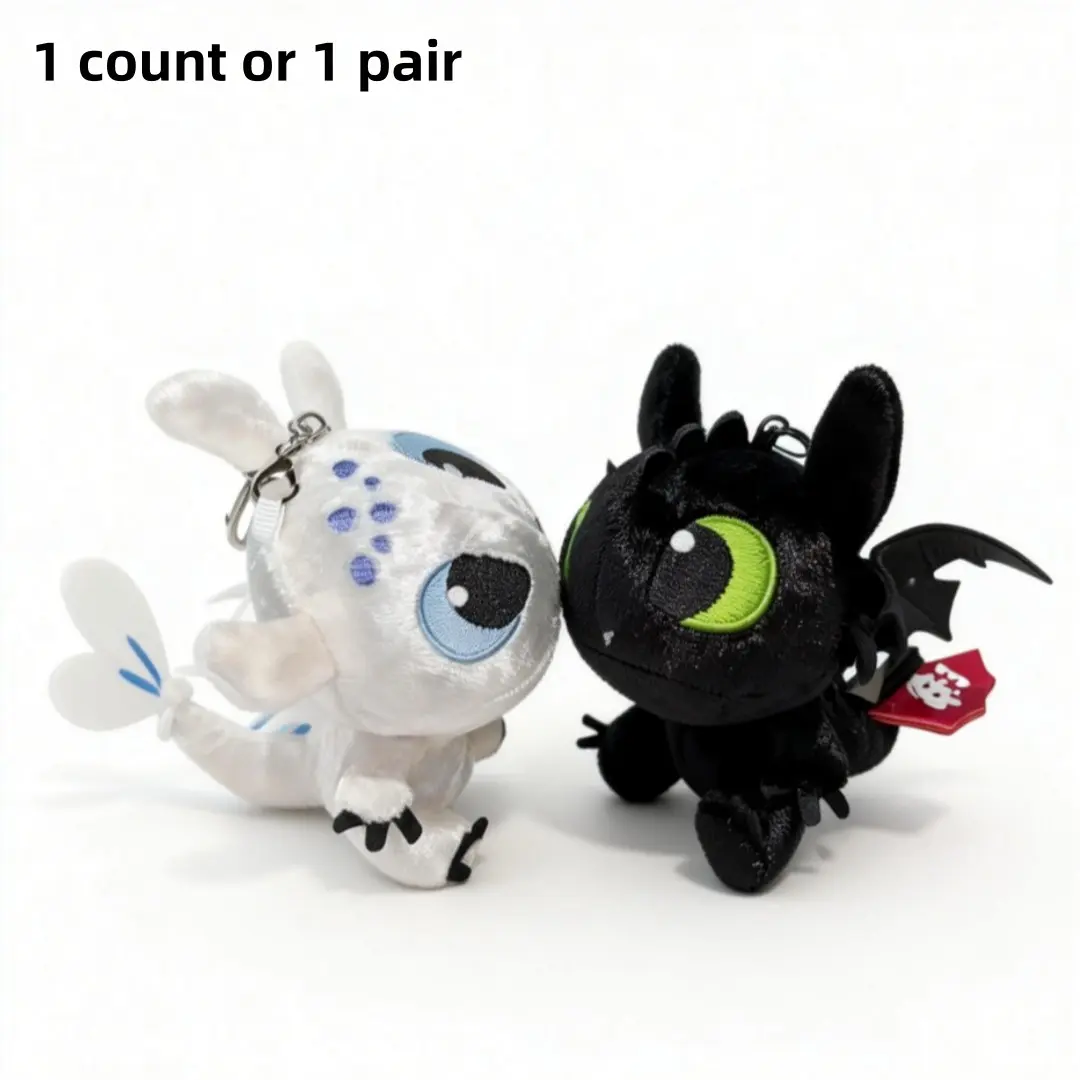 Toothless Magnetic Plush Backpack Charm, How to Train Your Dragon Toothless Cute Couple Handmade Keychain Charms, Perfect Gift for Girlfriend, Birthday & Valentine's Day, Keychains Cute