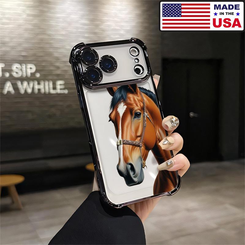 Bay Horse Western Aesthetic Design Pattern Casing For iPhone 17 16 15 14 13 12 Samsung 22 23 24 25 Plus Pro Max Ultra Soft Silicon TPU Shockproof Protector Vintage Unique Fashion Mobile Phone Case
