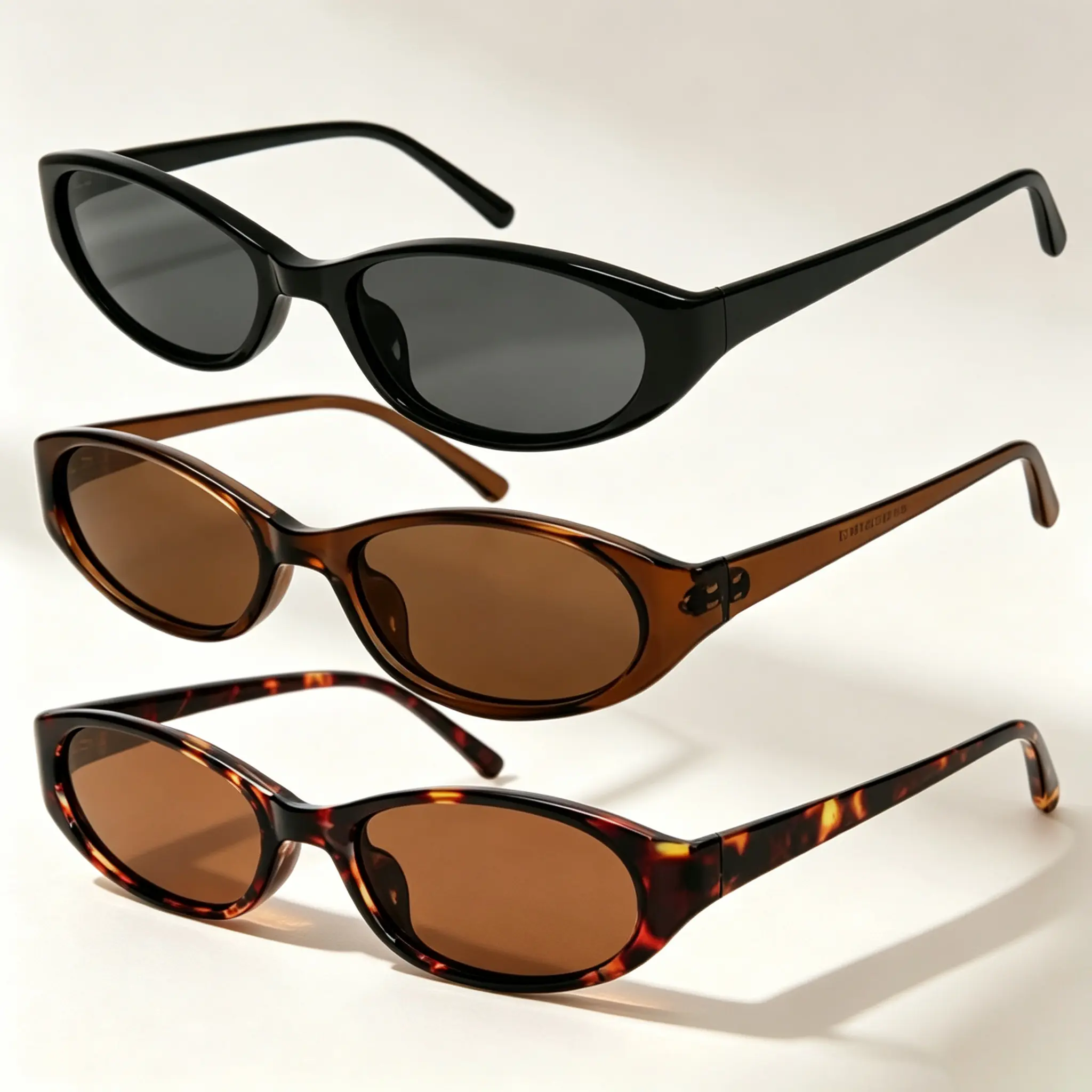 Trendy UV Protection Tiny Oval Sunglasses Old Money Aesthetic Anti UV Lightweight Frame Beach Travel Eyewear