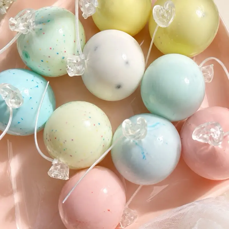 Handmade Crunchy Stress Ball 4cm | ASMR Squishy Desk Charm | Set of 4 Assorted Colors
