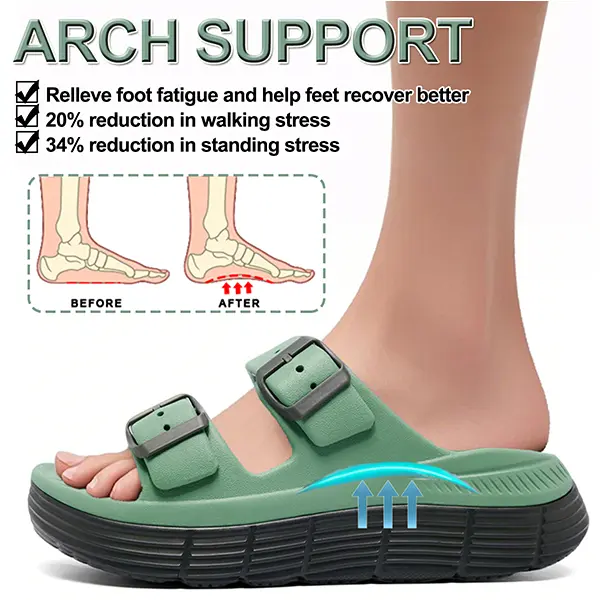 Men\'s Light Green Recovery Sandals Orthopaedic Plantar Fascistic Walking Casual Amazon.com | COFACE Mens Recovery Sandals Arch Support  main image 3