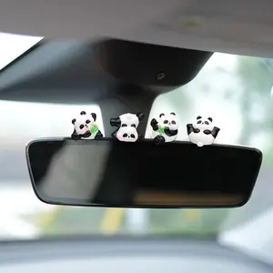 Set of 4 Panda  Dashboard Decorations Interior, Cute  Decor Panda Gifts for Women Girls