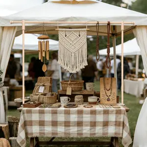 Wood Over The Table Rod Stand with Clamps Arbor Stand H16-46" L16-74" Table Arch Stand with Clamps Wooden Table Rod Stand for Decoration Wedding Birthday Christmas