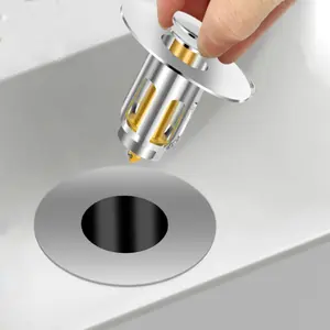 Drain Stopper with filter Basin Core Bounce Universal Plug for Sinks Tubs Water Stopper
