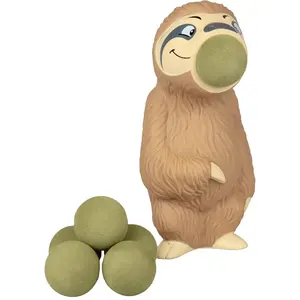Hog Wild Sloth Ball Popper Toy - Includes 4 Soft Foam Balls - Squeeze to Pop Air Powered Balls Up to 20 Feet - for Indoor/Outdoor Play- Great Gift for Kids, Girls, Boys