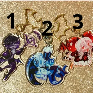 CRK Glitter Epoxy Keychains - Fanmade Shadow Milk, Candy Apple, Black Sapphire