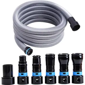 16FT Shop Vac Hose Extension Kit, Dust Collection Hose Kit With 6 Adapter For &Shop Vacuums System, Compatible With  Major Household Vacuum Cleaner Brands Woodworking Power Tools And Sanders