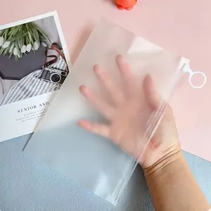 20 Pack Transparent Zipper Bags, Anti-Fading PVC Storage Bags, Reusable with Zip Seal and Handle, Space Saving, Organizational Zipper Storage