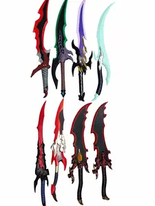 Kinstore 29" Fantasy Solo Leveling PU Foam Dagger for Cosplay Sun Jinwoo Knight Killer PU Foam Dagger Costume Kamish Wrath Demon King Antares Fangs Baruka Epilogue Kasaka Venom Moonshadow PU Foam Cosplay Replica