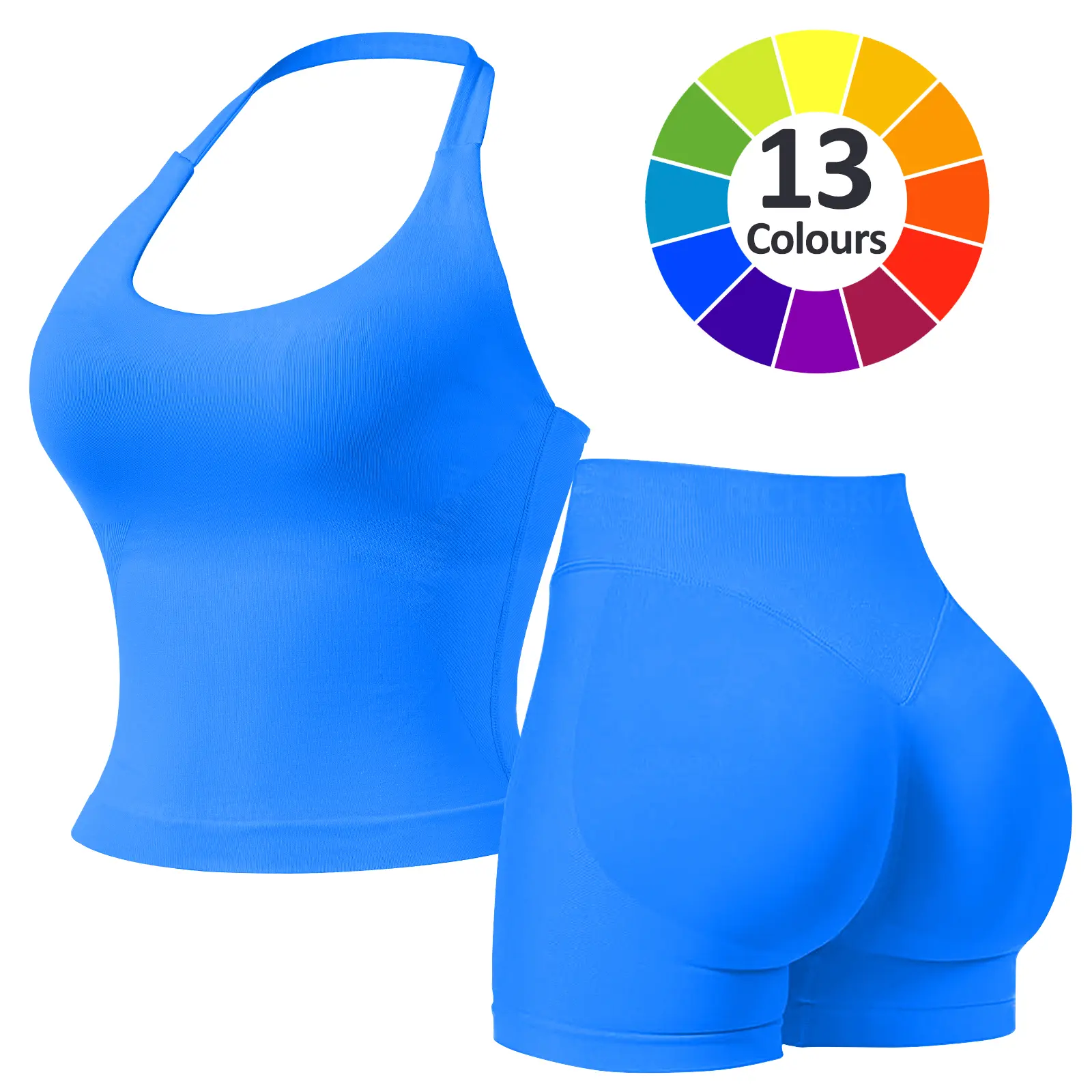 Electric Blue - Halter Top Set