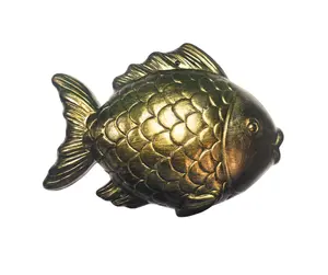 Wall Fish Sculpture in Epoxy Resin – Metallic Finish