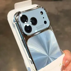 Luxury Plating CD Texture Laser Aesthetic Case For iPhone 17 Air 16 15 14 13 Pro Max Plus Dazzle Aurora Armor Shockproof Cover