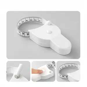 Body Self Measuring Tape,60’' Retractable Waist Measuring Tape Automatic Shrinkage 3D Measuring Tape Designed For The Body, Waist, Chest, And Thighs  A Stretchable Fitness Measuring Strap Crafted From Plastic