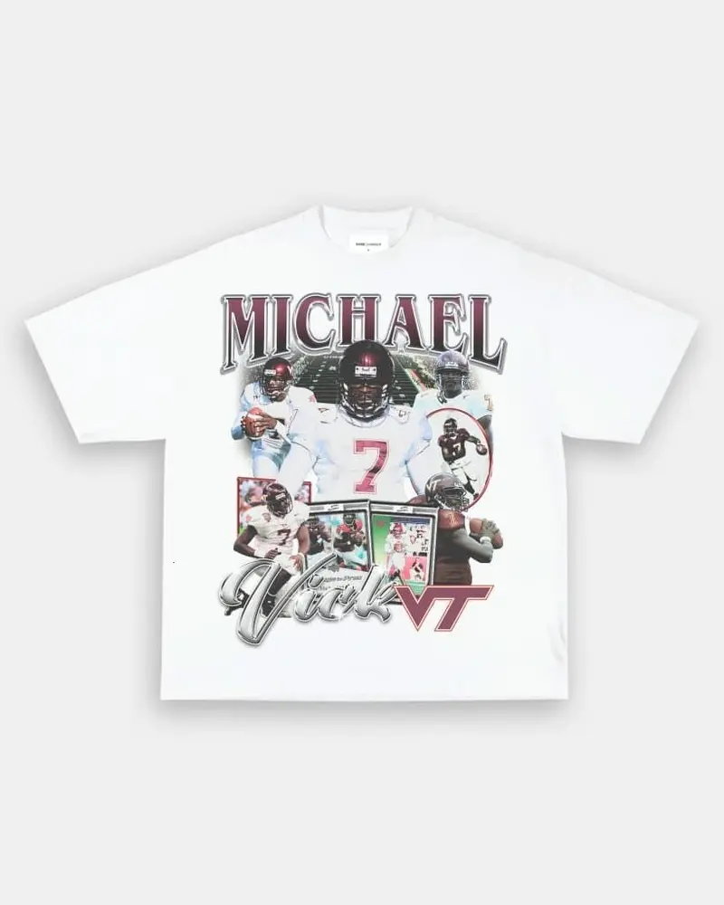 MICHAEL VICK  VT T-Shirt Unisex Graphic,Vintage 90s Football Tee, Unisex Gifts For Football Fan